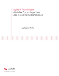 InfiniiMax Oscilloscope Probes Impact on (ROHS) Lead–Free Compliance