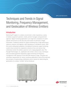 Techniques and Trends in Signal Monitoring, Frequency Management, and Geolocation of Wireless Emitters