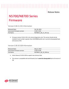 N5700/N8700 Series Firmware Revision History