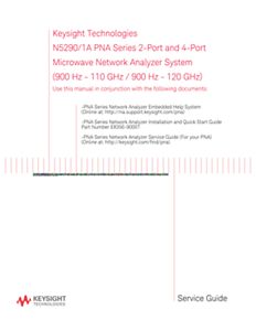 Service-Guide, N5290/1A PNA-Series 2-Port and 4-Port Microwave ...
