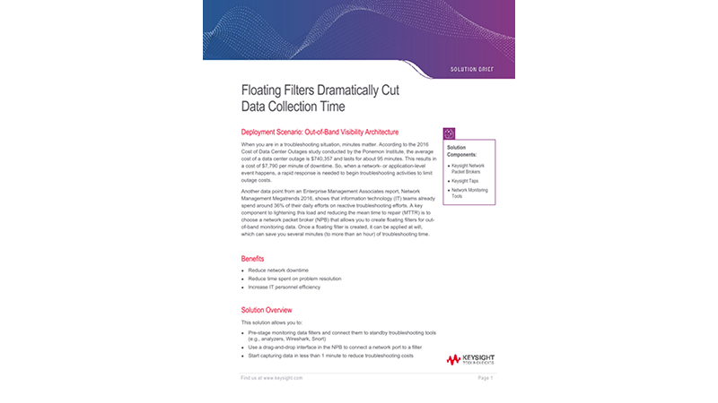 Floating Filters Dramatically Cut Data Collection Time