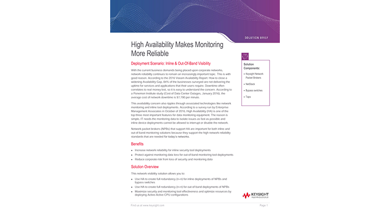 High Availability Makes Monitoring More Reliable