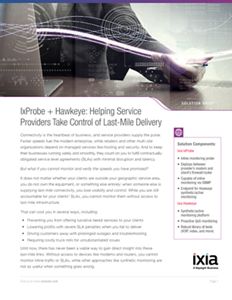 IxProbe + Hawkeye: Helping Service Providers Take Control of Last-Mile Delivery