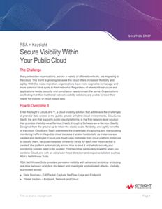 RSA + Ixia: Secure Visibility within Your Public Cloud