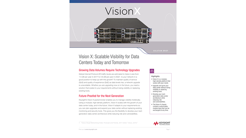 Vision X: Scalable Visibility for Data Centers Today and Tomorrow