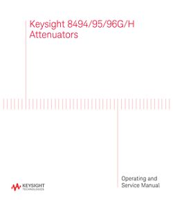Keysight 8494/8495/96G/H Attenuator Operating and Service Manual