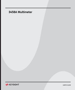 3458A Multimeter User's Guide (English and French) | Keysight