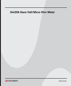 34420A User's Guide | Keysight