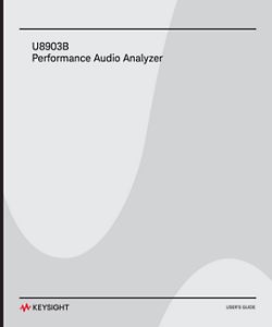 U8903B Audio Analyzer User’s Guide