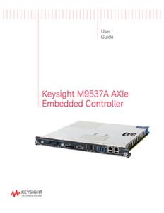 Keysight M9537A AXIe Embedded Controller User Guide | Keysight