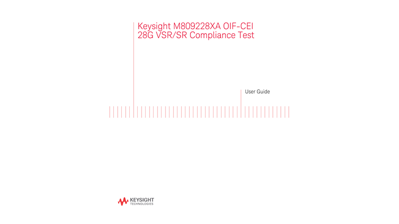 Keysight OIF-CEI 28G VSR/SR Plugin User Guide
