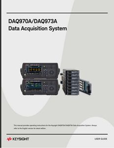 DAQ970A/DAQ973A Data Acquisition System User's Guide (English, French and Spanish)