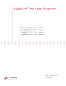 M9410A/11A/15A VXT Vector Transceiver Programmer's Guide