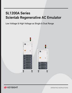 SL1200A Series Scienlab Regenerative AC Emulator Operating ...