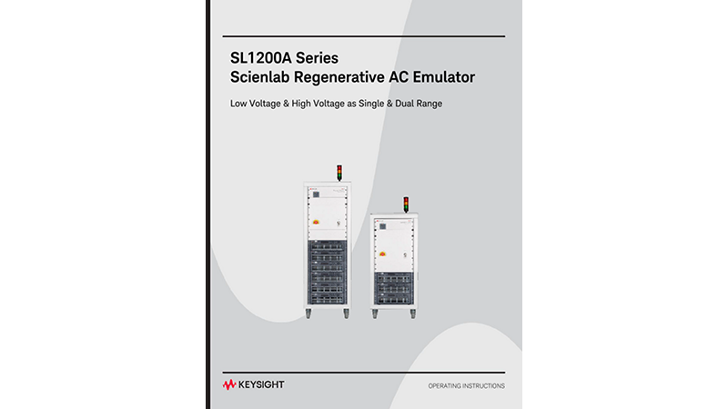 SL1200A Series Scienlab Regenerative AC Emulator Operating Instructions