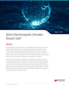 Which Electromagnetic Simulator Should I Use?