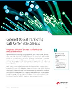 Coherent Optical Transforms Data Center Interconnects