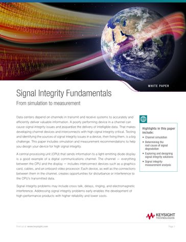 Signal Integrity Fundamentals | Keysight