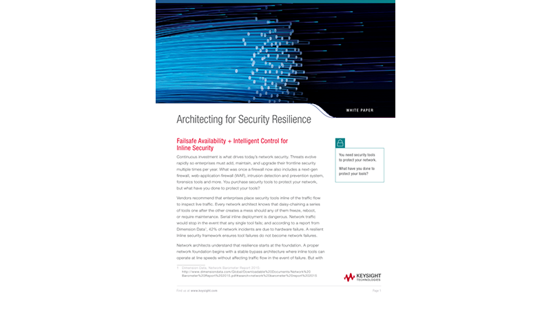 Architecting For Security Resilience