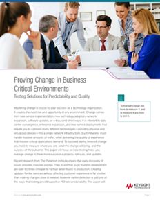 Proving Change in Business Critical Environments