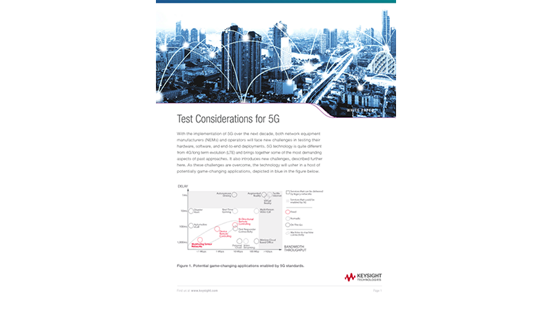 Test Considerations for 5G