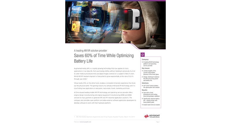 A Leading AR/VR Solution Provider Saves 60% Of Time While Optimizing Battery Life 