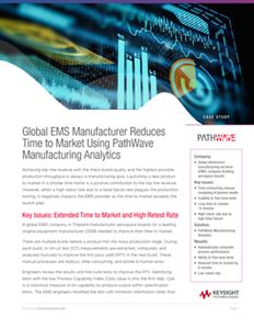 Reducing Time to Market with PathWave Manufacturing Analytics