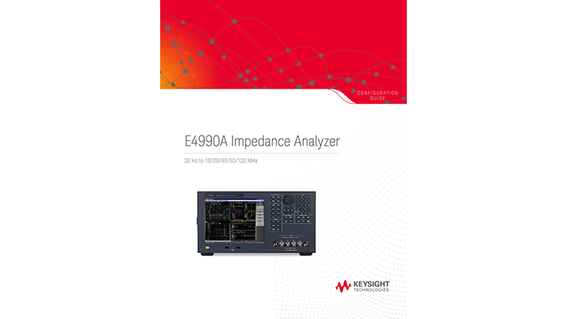 E4990A Impedance Analyzer 20 Hz to 10/20/30/50/120 MHz 