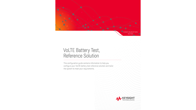 VoLTE Battery Test, Reference Solution 