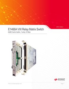 E1466a 4 X 64 Relay Matrix Switch Keysight