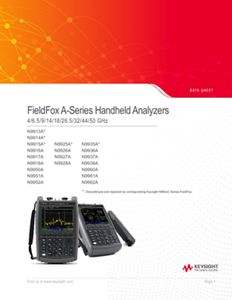FieldFox Handheld Analyzers 4/6.5/9/14/18/26.5/32/44/50 GHz