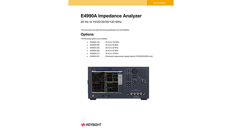 E4990A Impedance Analyzer