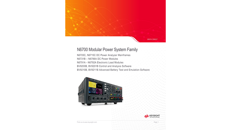 N6700 Modular Power System Family