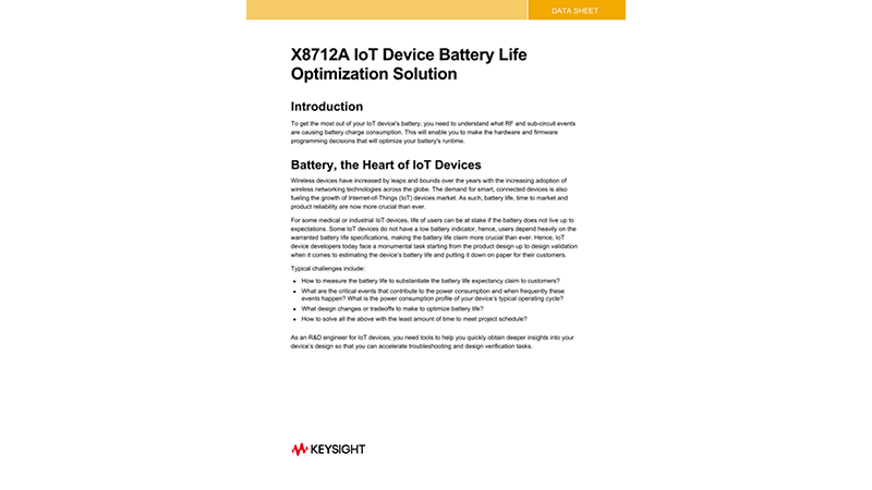 X8712A IoT Device Battery Life Optimization Solution