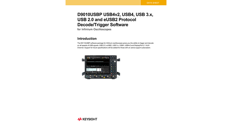 D9010USBP USB 2.0, eUSB2, USB 3.x, USB4 Protocol Trigger and Decode