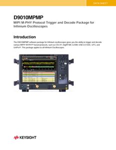 D9010MPMP MIPI M-PHY Protocol Decode/Trigger Software (DigRF,LLI,CSI-3 ...