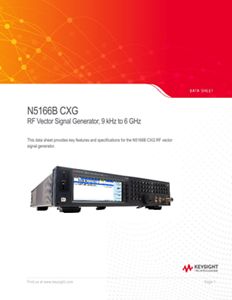 N5166b Cxg Rf Vector Signal Generator 9 Khz 3 6 Ghz Keysight