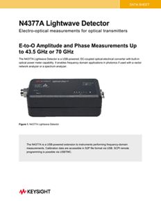 N4377A Lightwave Detector | Keysight