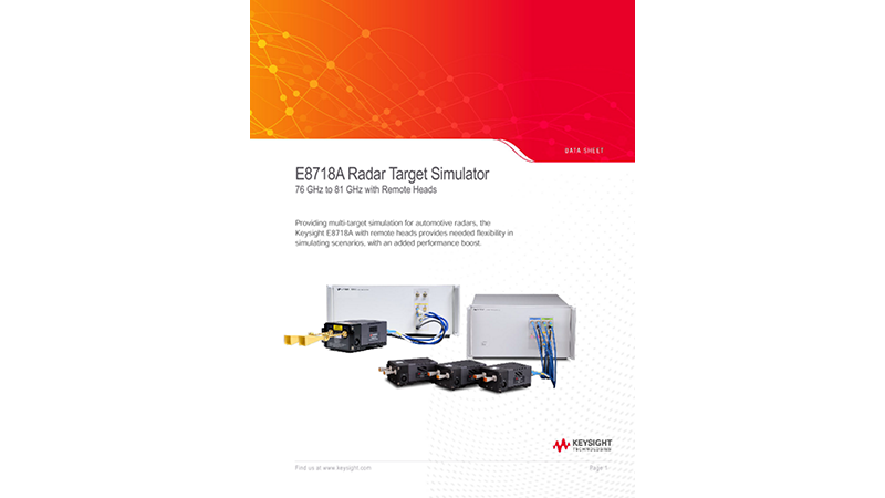 E8718A Radar Target Simulator 76 GHz to 81 GHz with Remote Heads