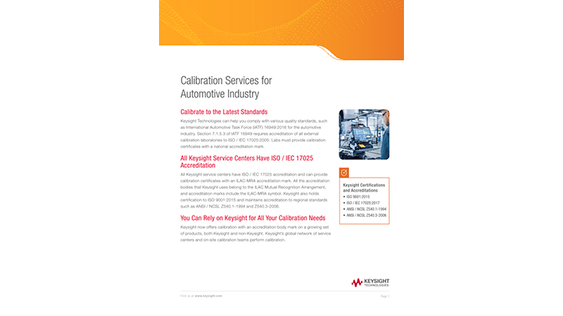 Calibration Services for Automotive Industry: IATF 16949:2016
