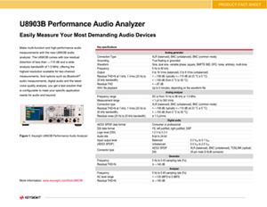 U8903B Performance Audio Analyzer | Keysight