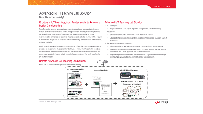 Advanced IoT Teaching Lab Solution