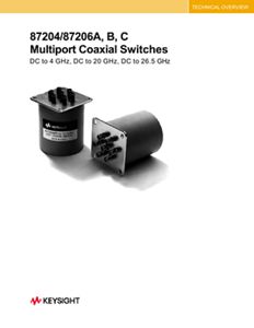 87204b Multiport Coaxial Switch Dc To 20 Ghz Sp4t Keysight