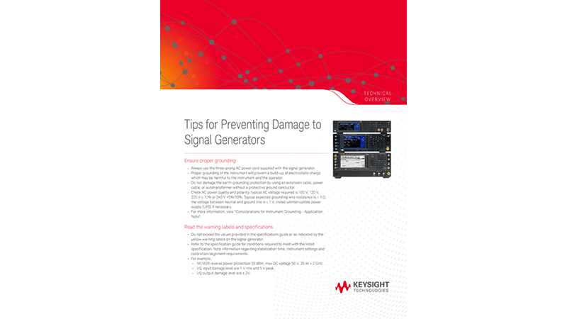 Tips for Preventing Damage to Signal Generators 
