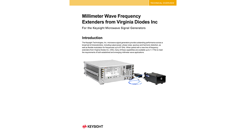 Millimeter Wave Frequency Extenders from Virginia Diodes Inc.for Keysight MW Signal Generators 
