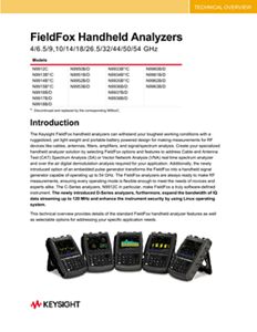 FieldFox Handheld Analyzers 4/6.5/9/14/18/26.5/32/44/50/54 GHz