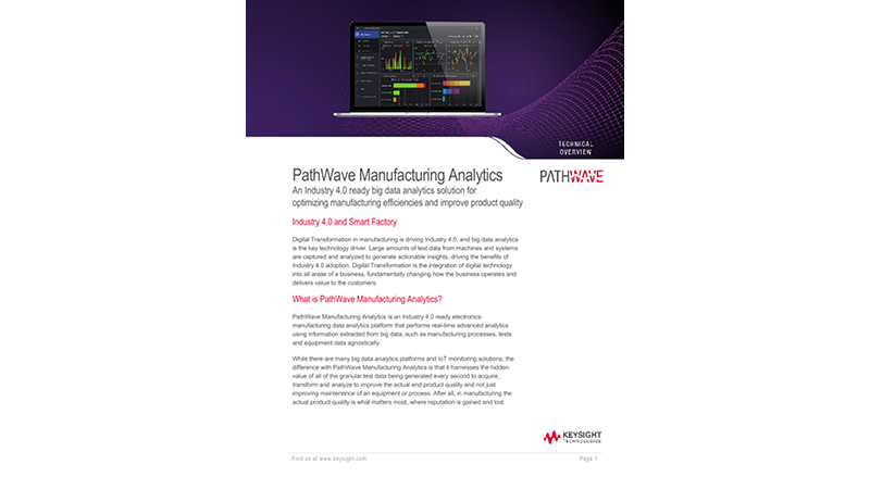 PathWave Manufacturing Analytics