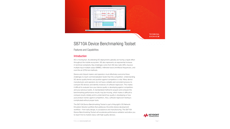 S8710A Device Benchmarking Toolset