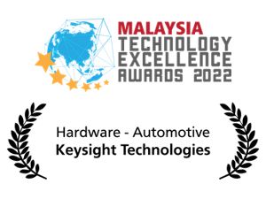 Keysight Technologies wins the Hardware – Automotive category at the Malaysia Technology Excellence Awards 2022 with the Radar Target Simulator (RTS) E8718A.