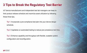 Lesson 8 - Tips to Break the Regulatory Test Barrier and Your Recipe for Success
